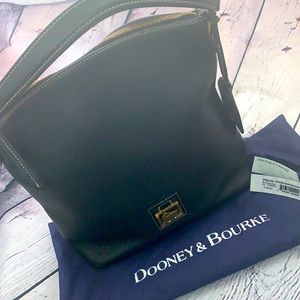NWT Dooney& Bourke Black Medium North South Sack Shoulder Bag